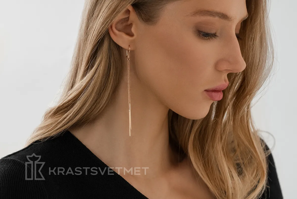 Серьги из красного золота «Двойная Кобра»